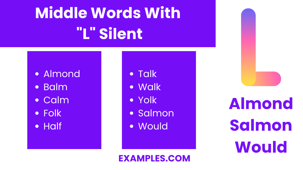 middle words with l silent
