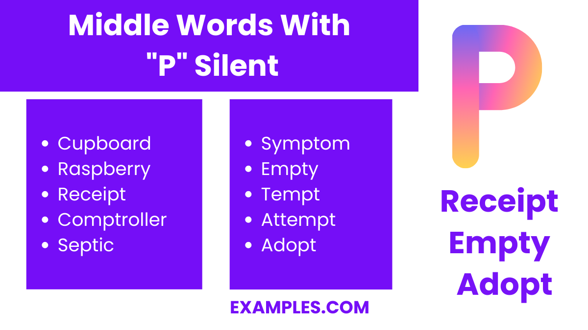 middle words with p silent