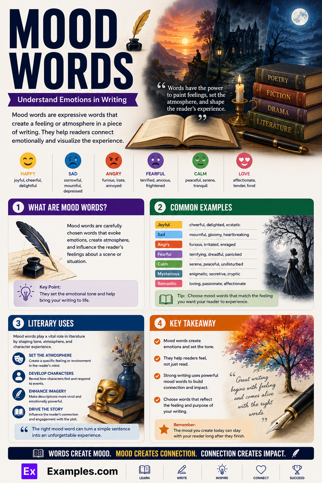 450+ Mood Words List, Meaning, PDF