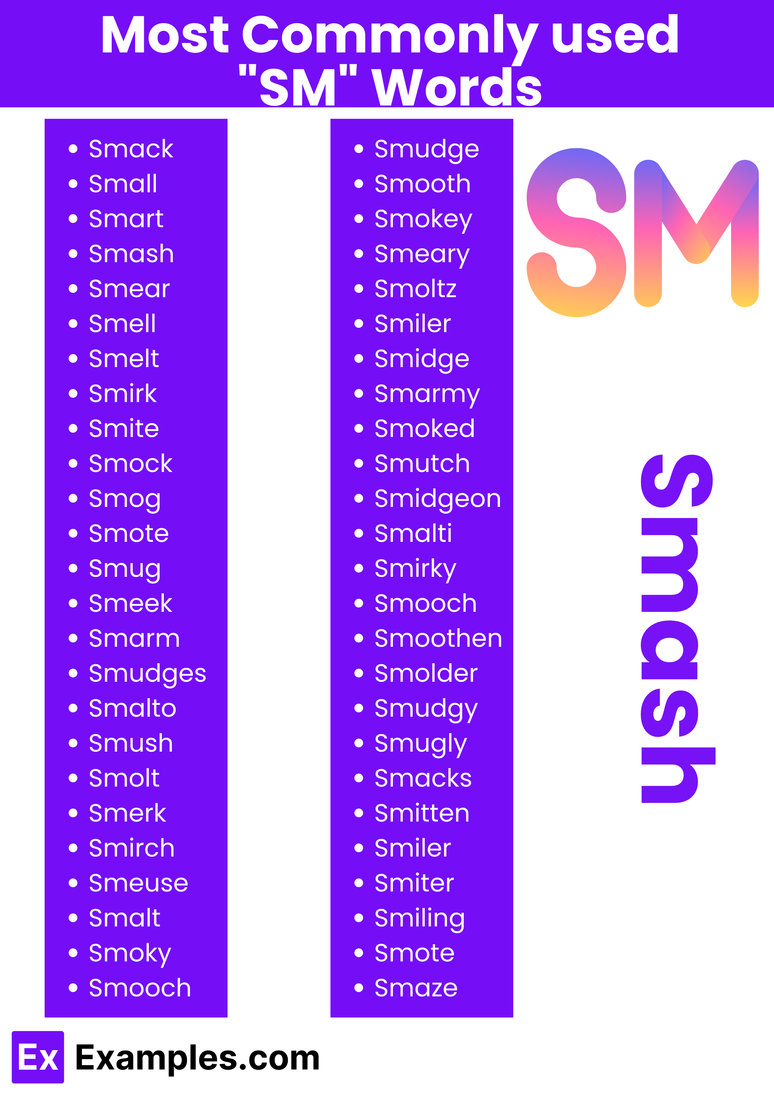 450+ SM Words: Meaning , PDF