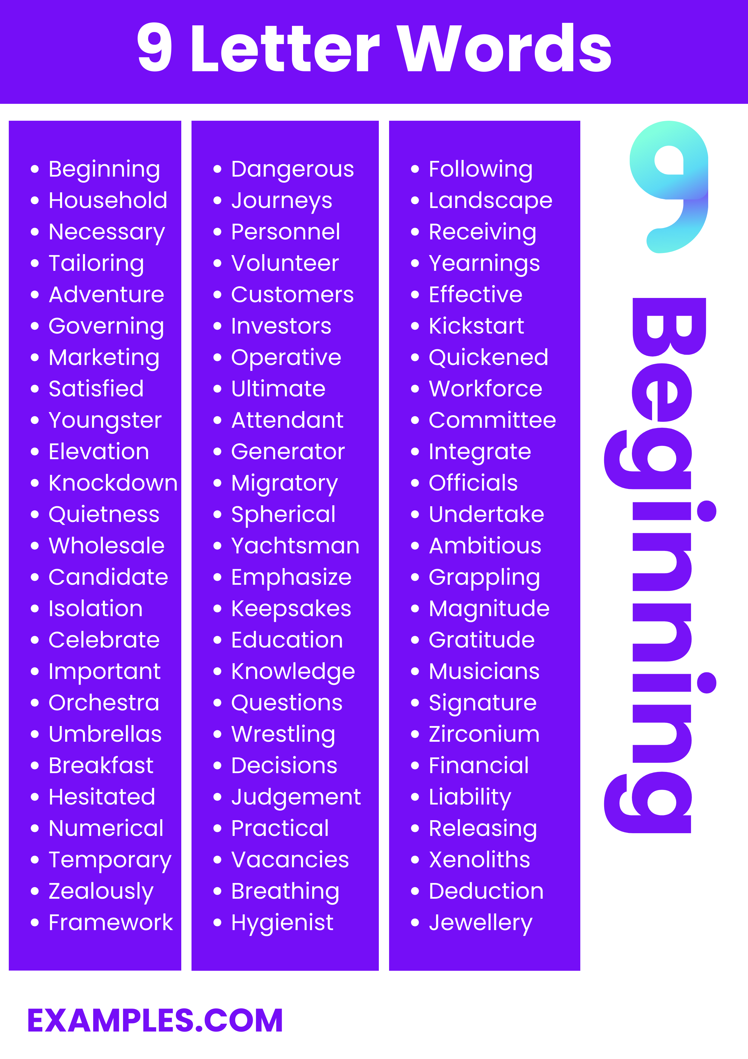 most commonly used a 9 letter wordscommonly used a 9 letter words