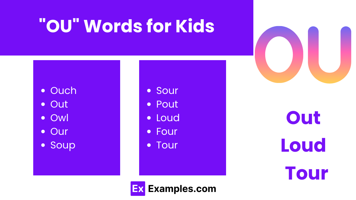 ou words for kids