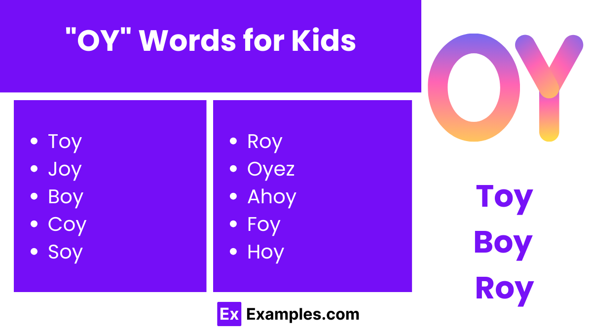 oy words for kids