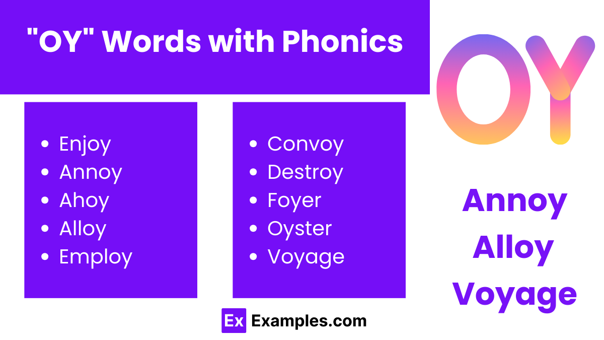 oy words with phonics