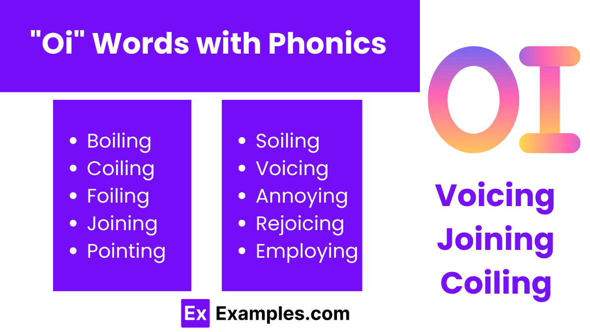 oi words with phonics