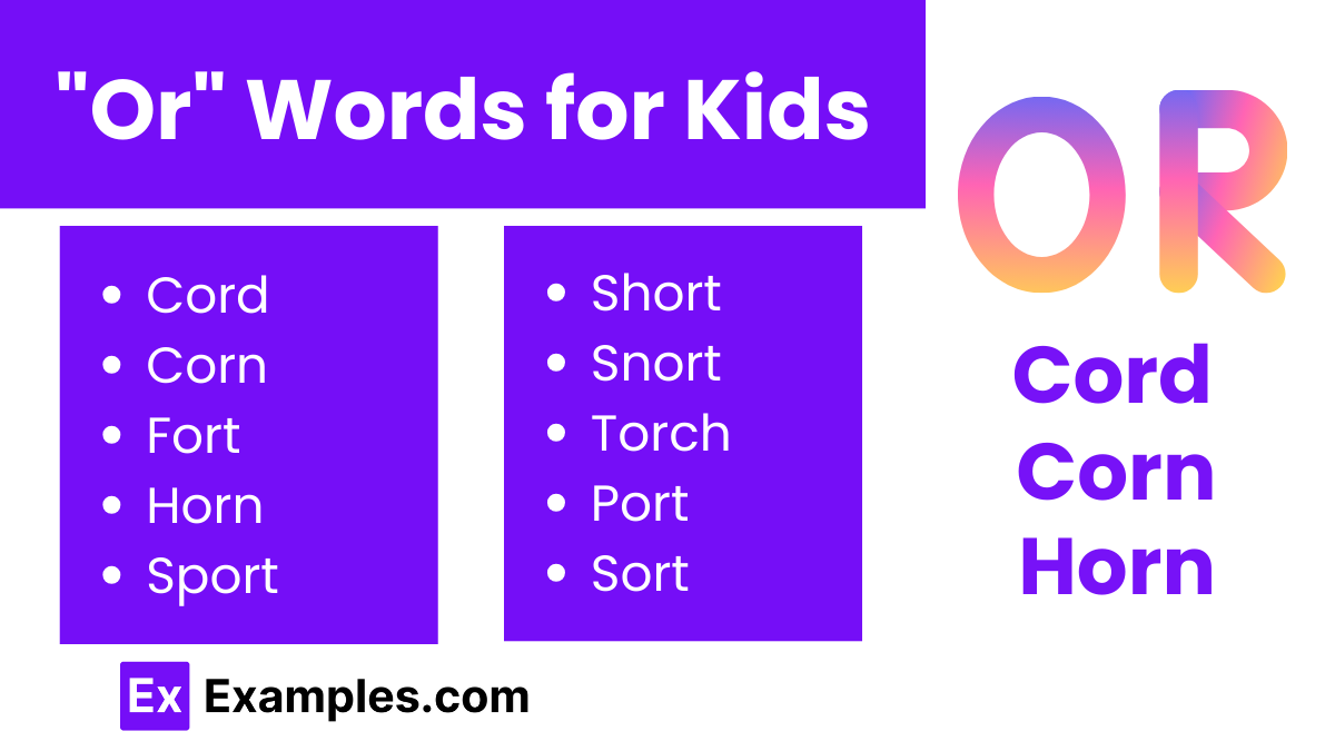 or words for kids