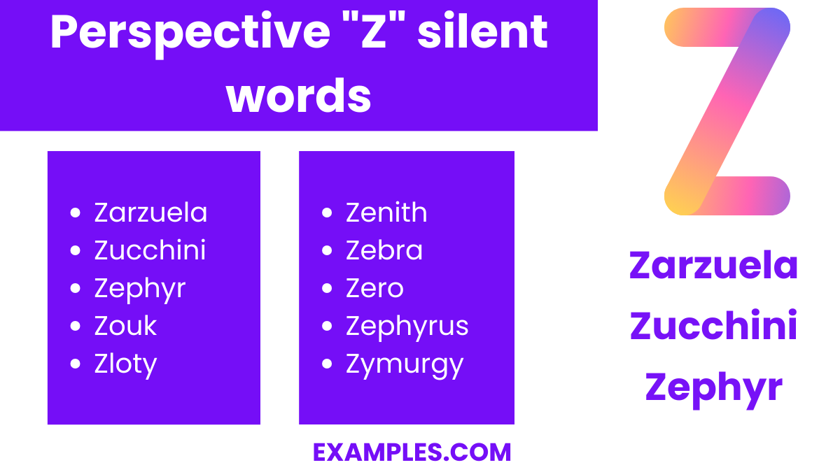 perspective z silent words