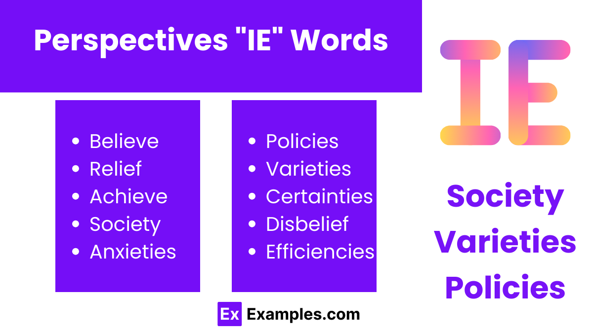 Ie Example 450+ IE Words: Meaning , PDF