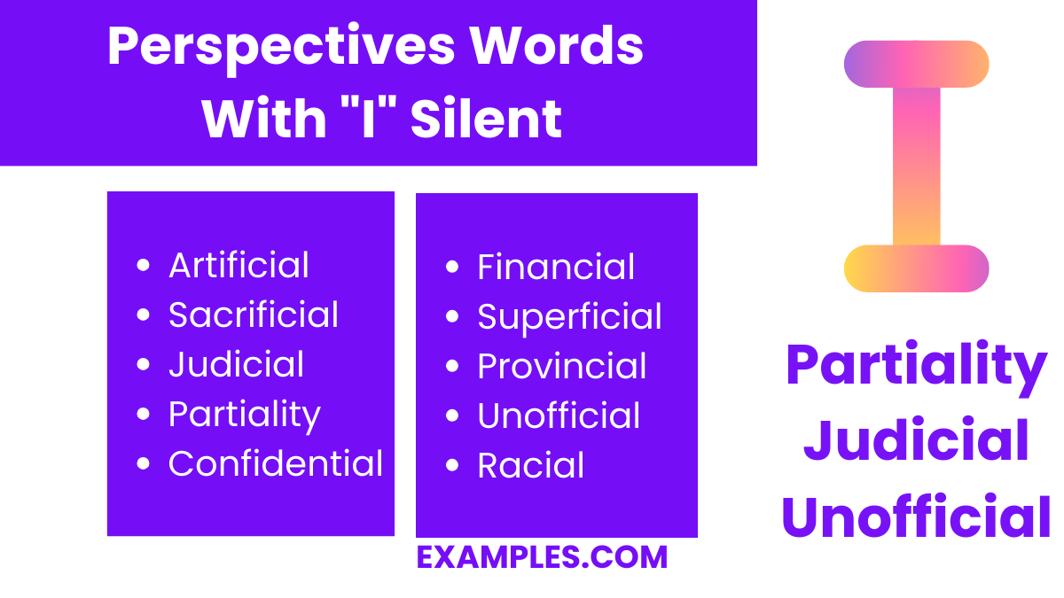 perspectives words with i silent