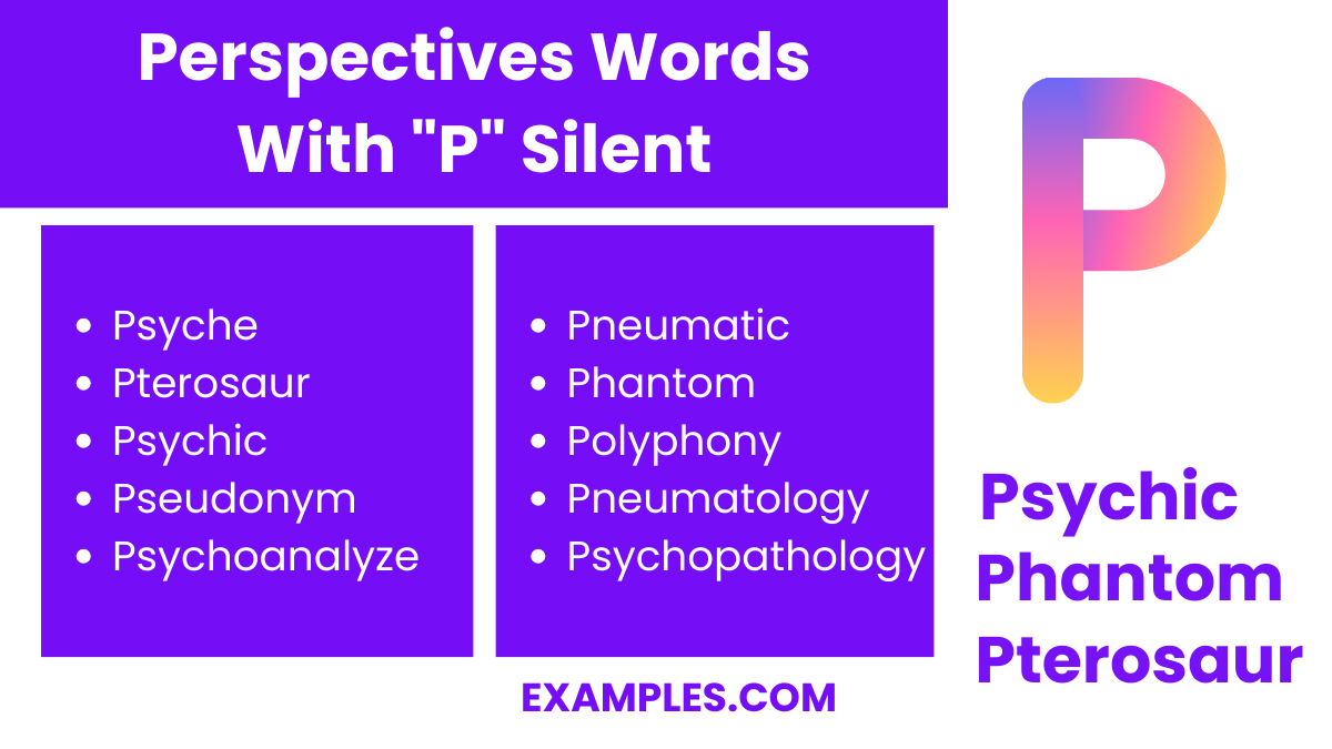 perspectives words with p silent
