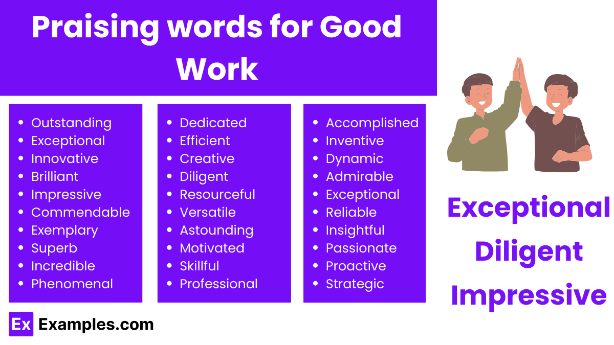 praising words for good work 1