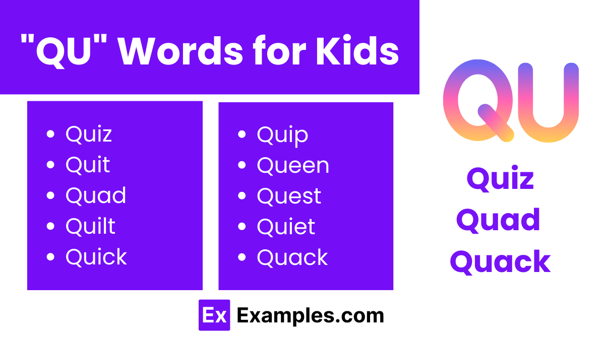 qu words for kids