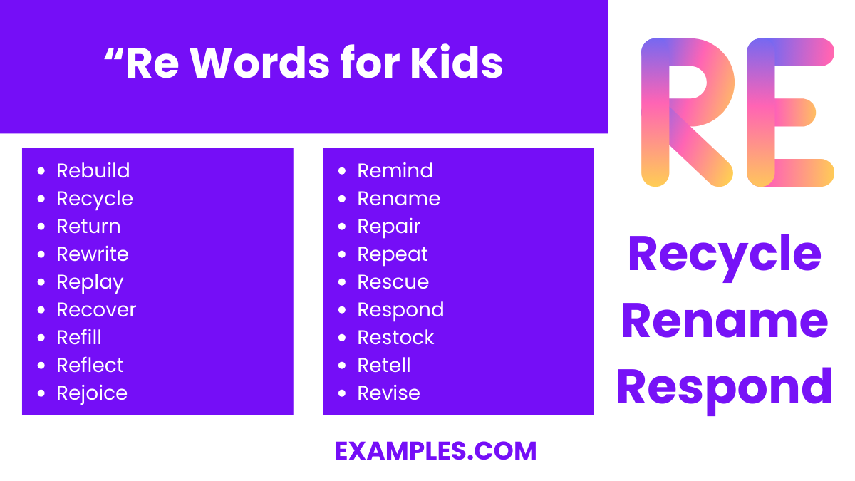 re words for kids