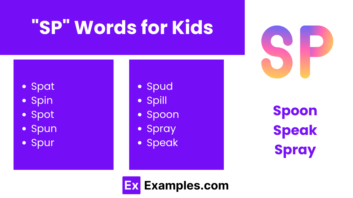sp words for kids