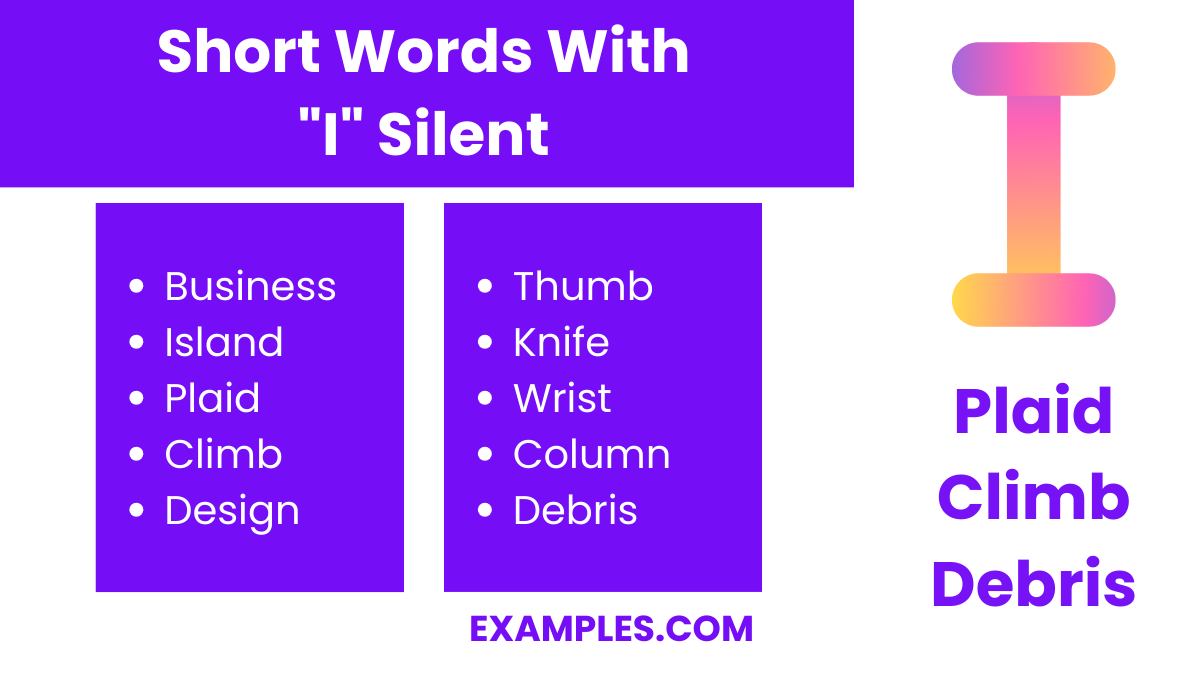 short words with i silent