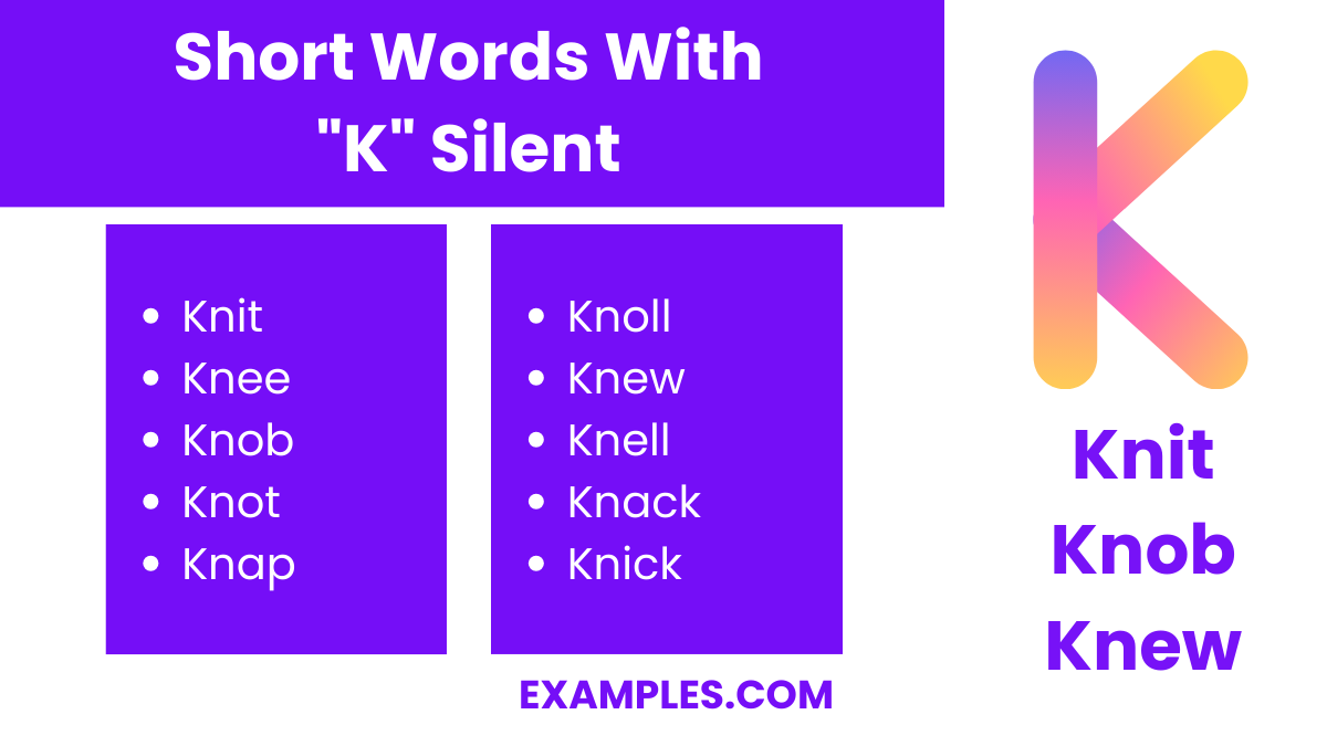 450+ K Silent Words: Meaning , PDF