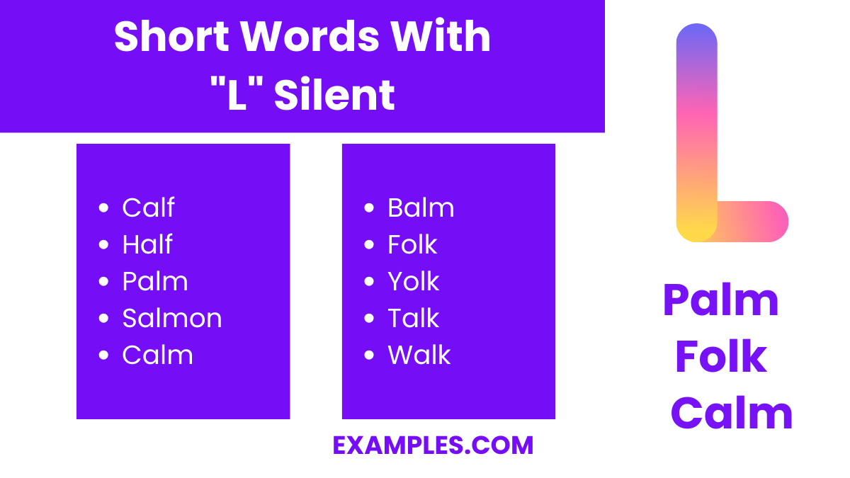 short words with l silent