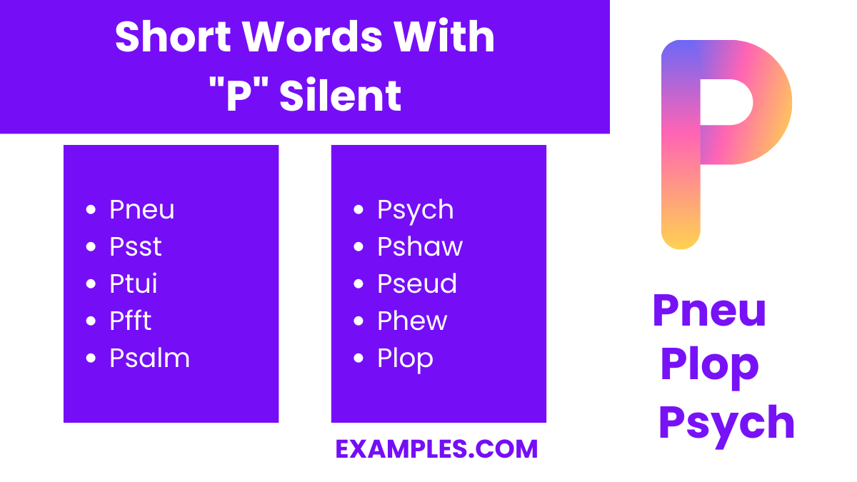450+ P Silent Words Meaning , PDF