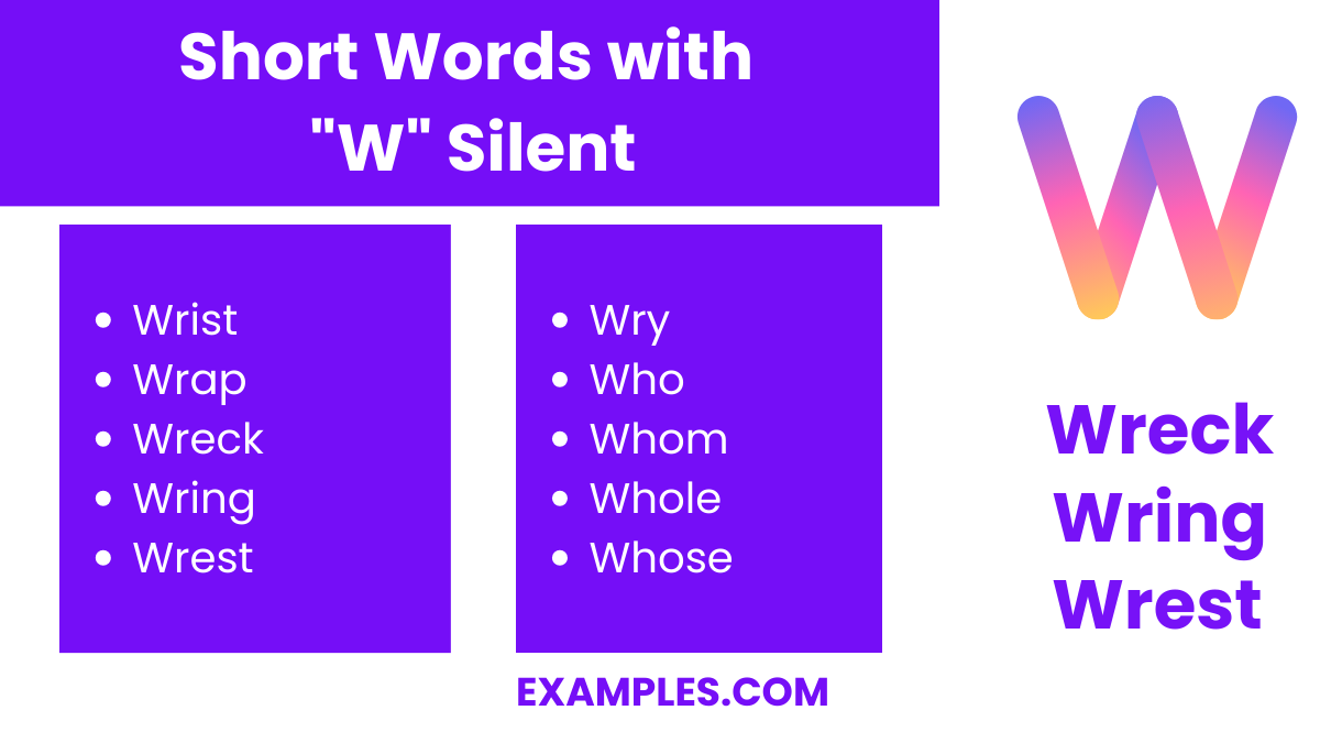 short words with w silent