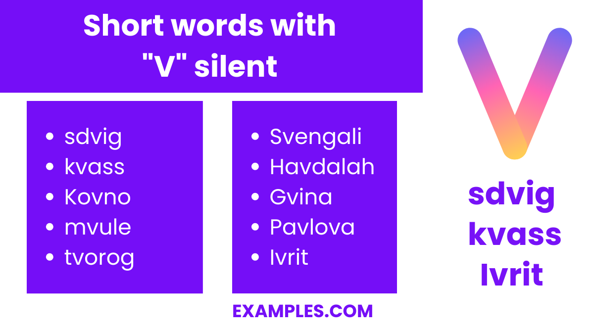 short words with v silent