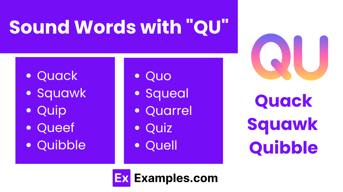 sound words with qu
