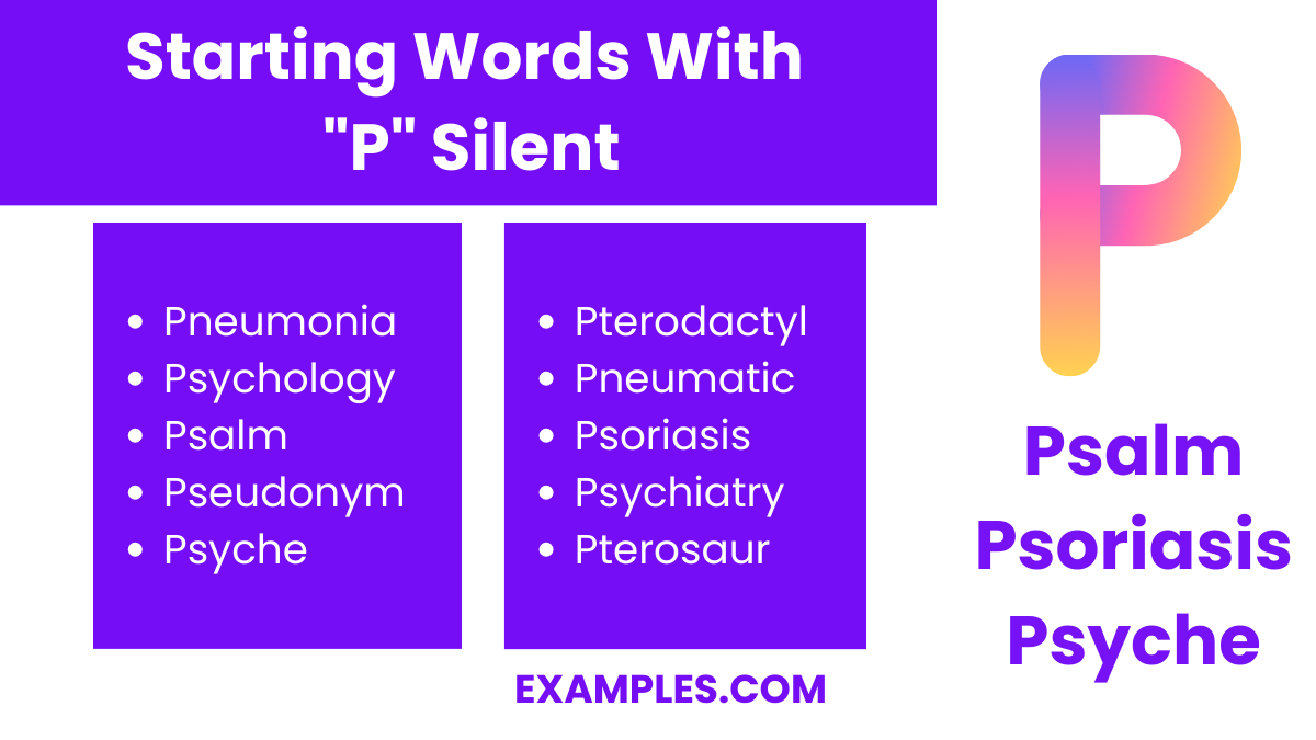 starting words with p silent