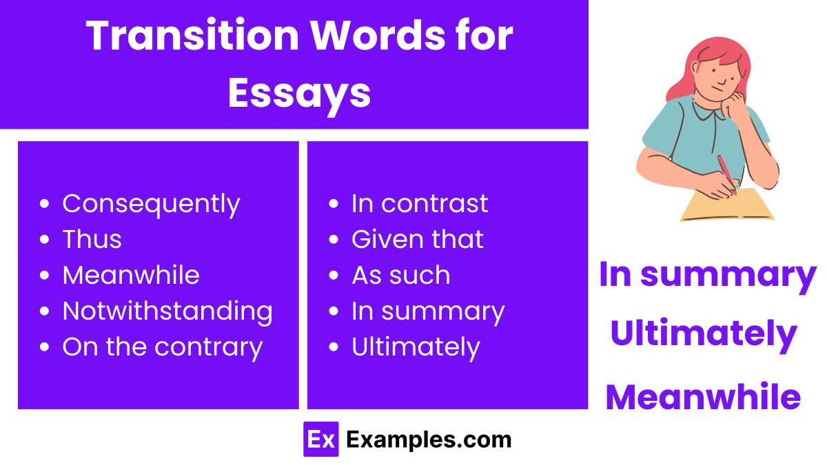 transition words for essays