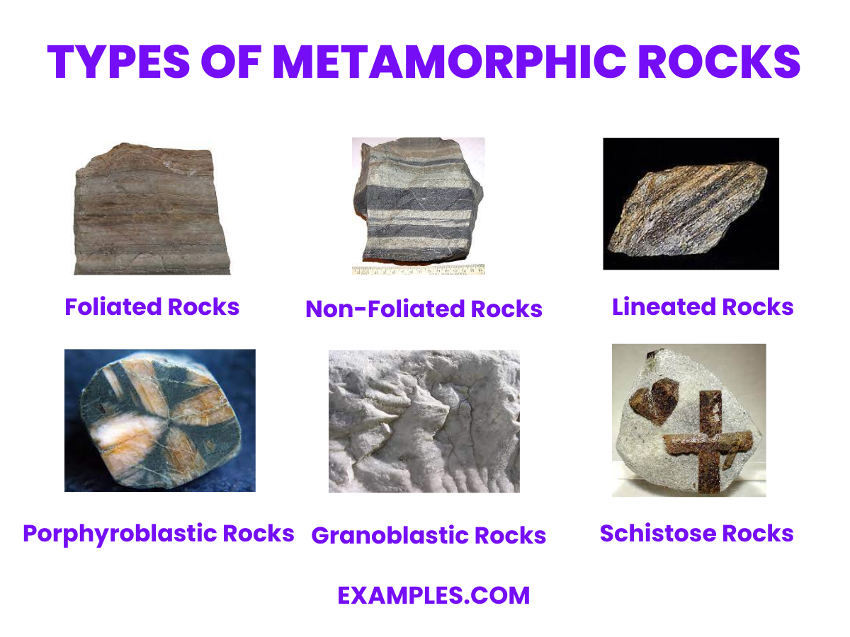 types of metamorphic rocks