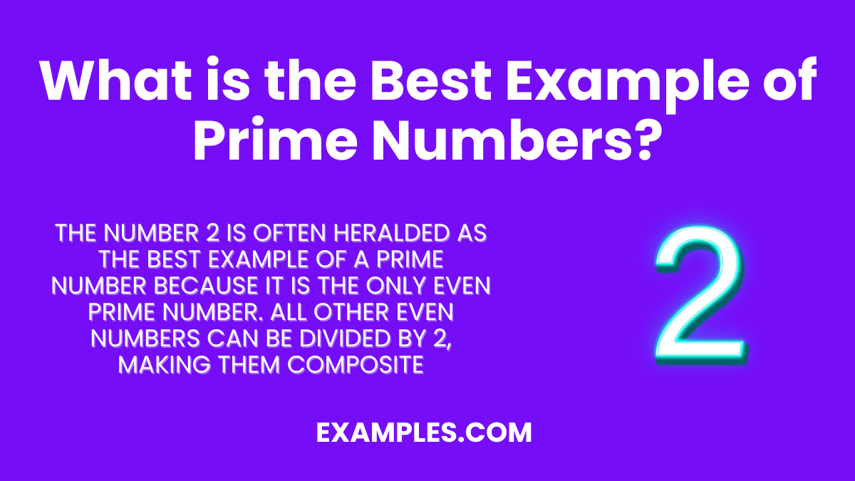 what is the best example of prime numbers