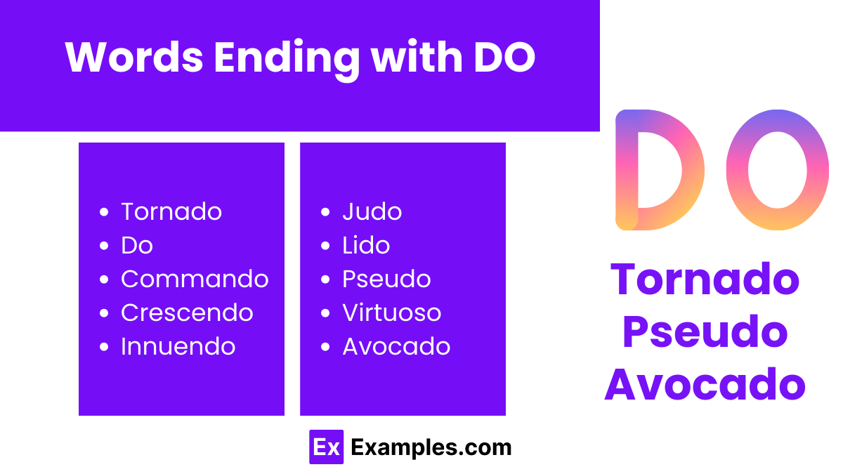 words ending with do