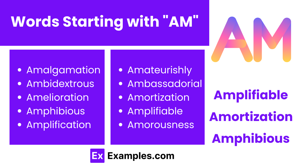 words starting with am