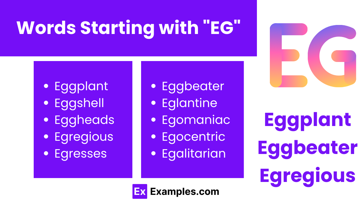 words starting with eg