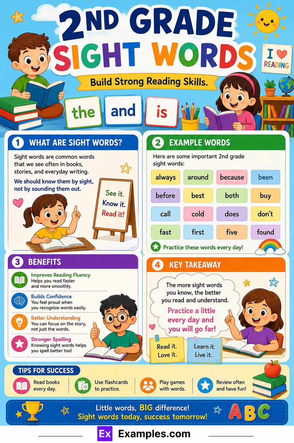 100+ 2nd Grade Sight Words List, Meaning, PDF