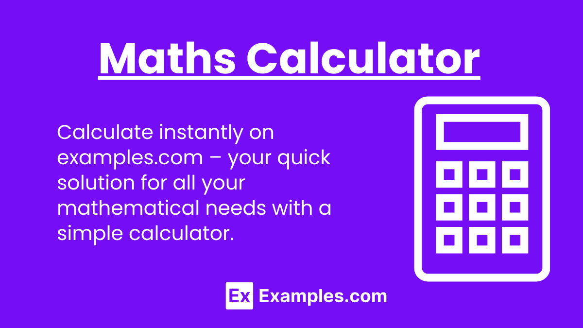 Maths Calculator