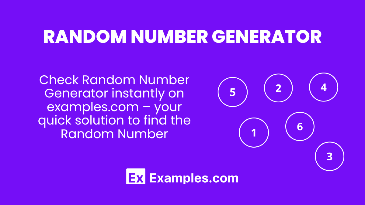 Random Number Generator Random Number Generator