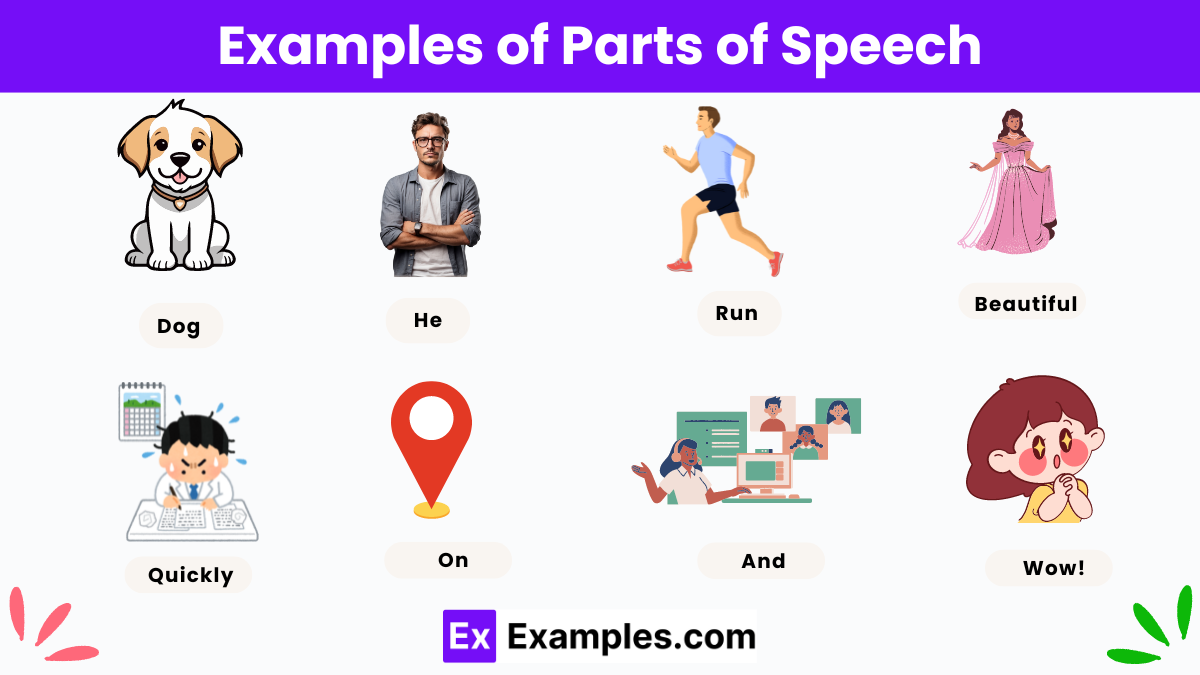 Examples of Parts of Speech