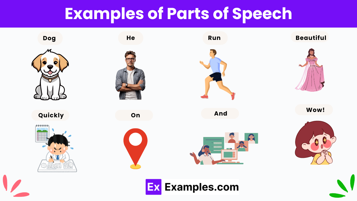 Examples of Parts of Speech