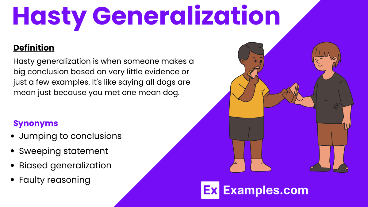 Hasty Generalization - 60+ Examples, Definition, Characteristics