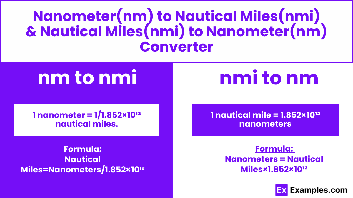 Nanometers to Nautical Miles