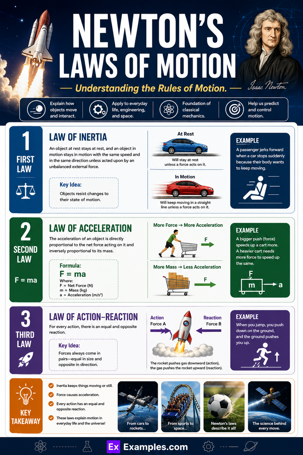 Newton Laws of Motion – Examples, Definition, History, Formulas