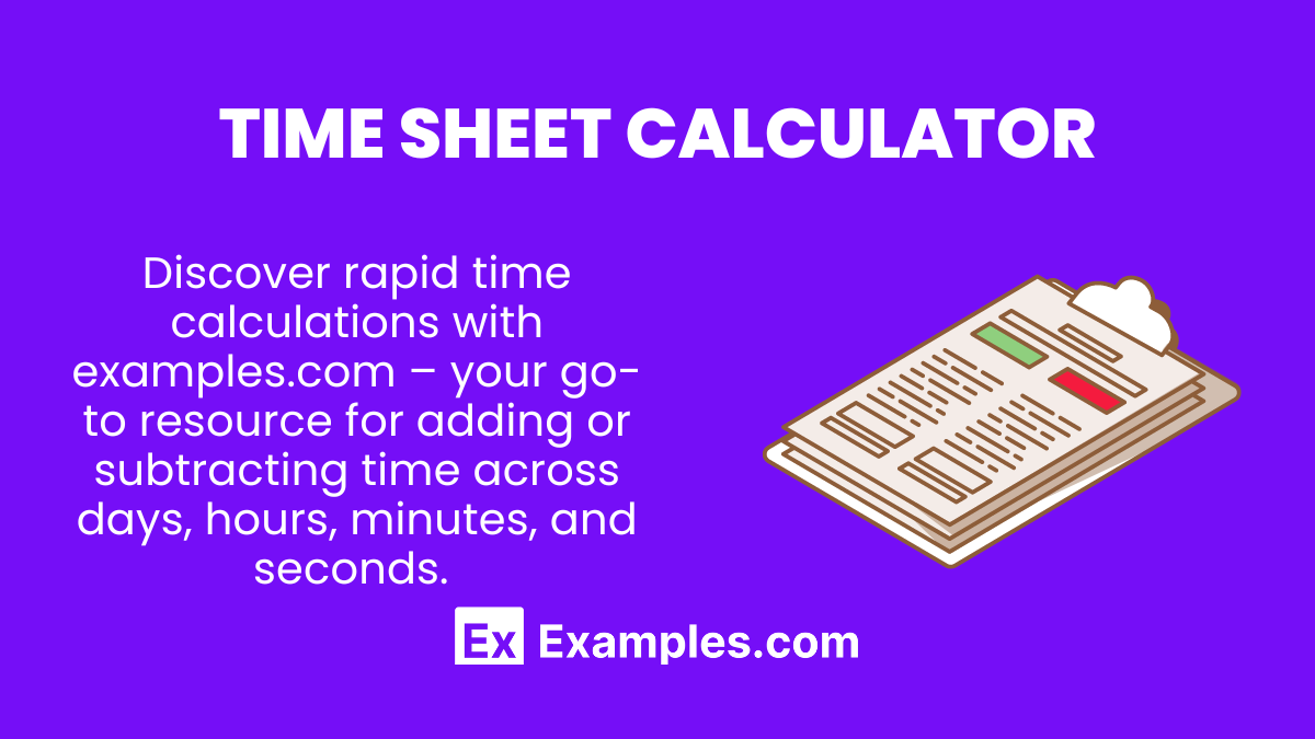 Time Sheet calculator