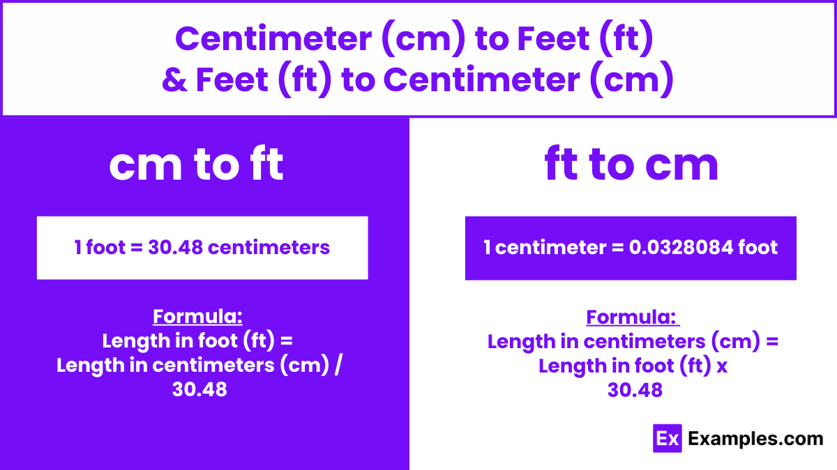 centimeters to feet
