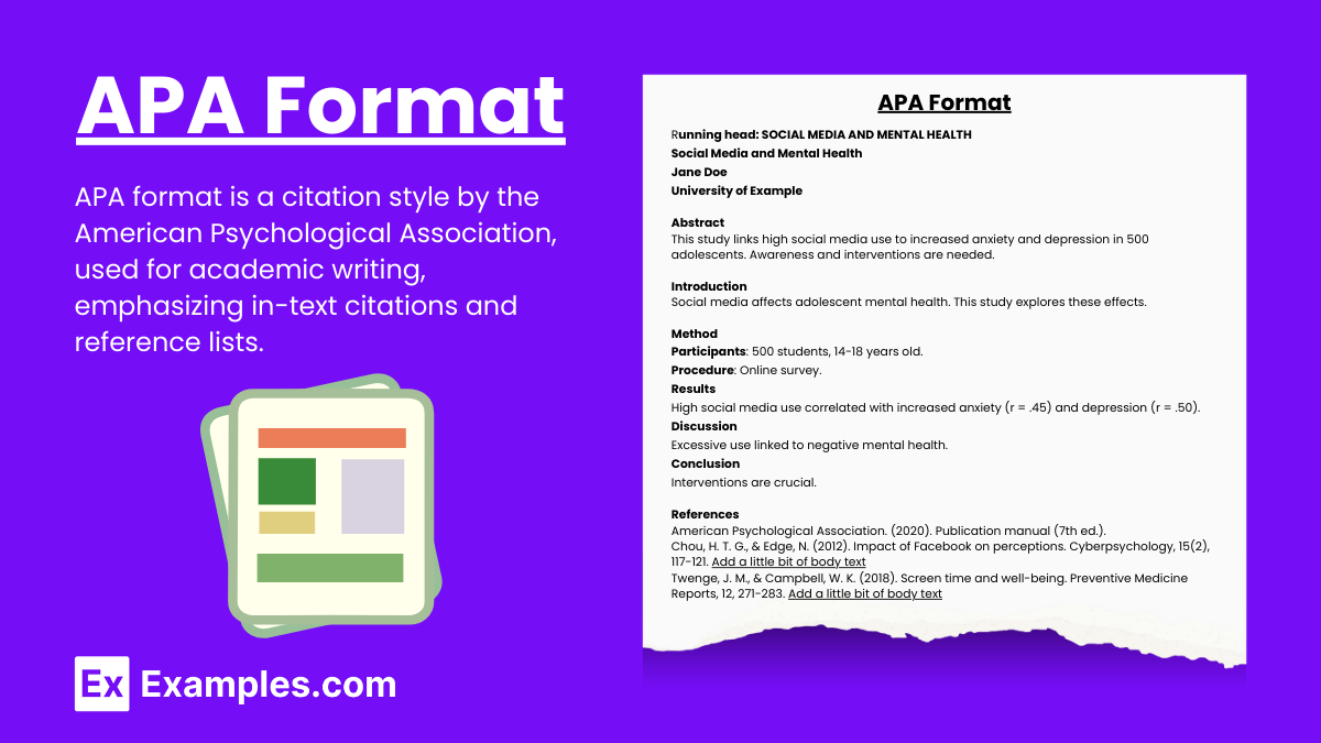 10 APA Format Examples To Download Examples