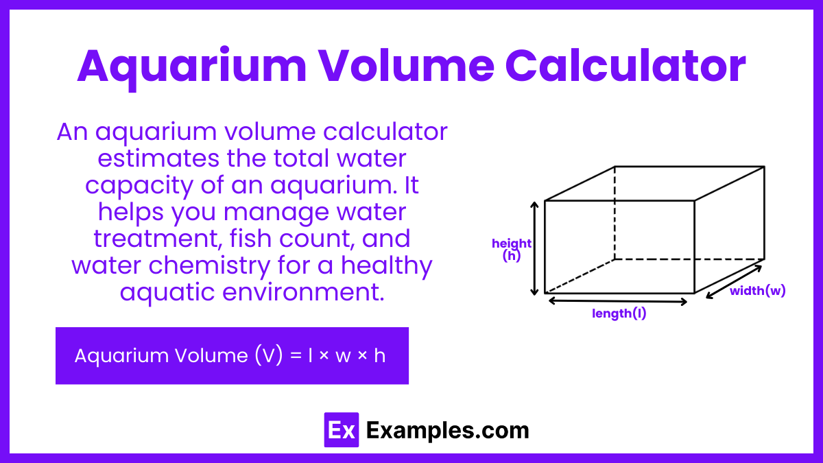 Aquarium / Fish Tank Volume Calculator
