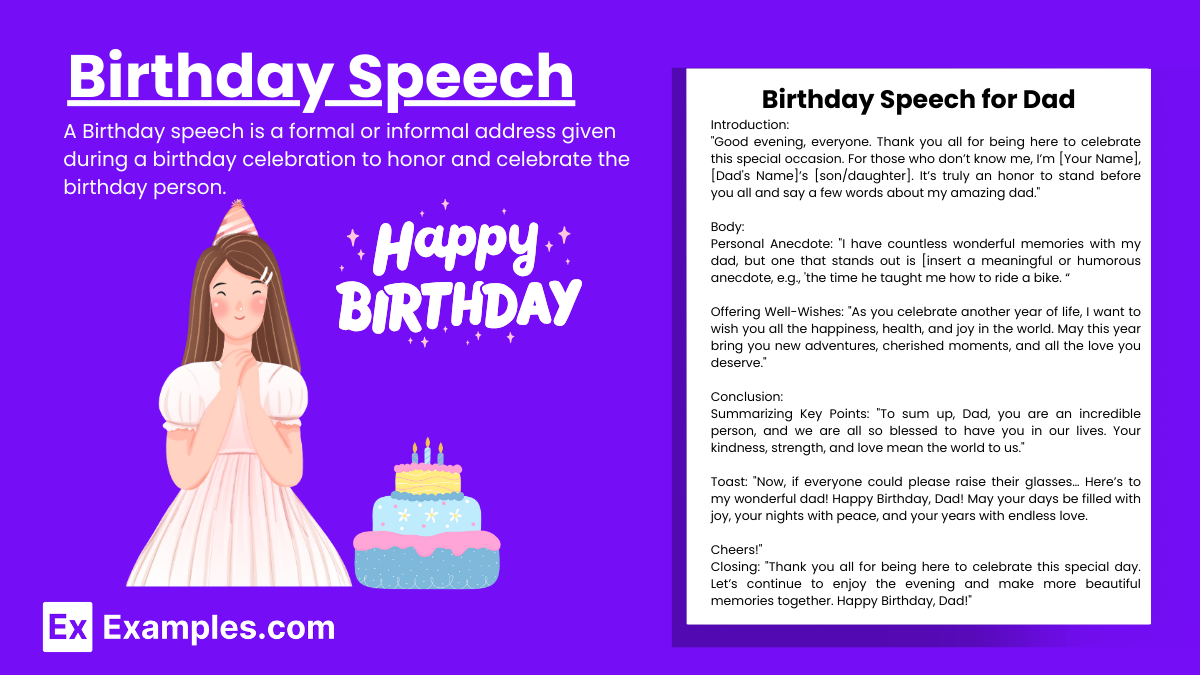 write a speech on your birthday