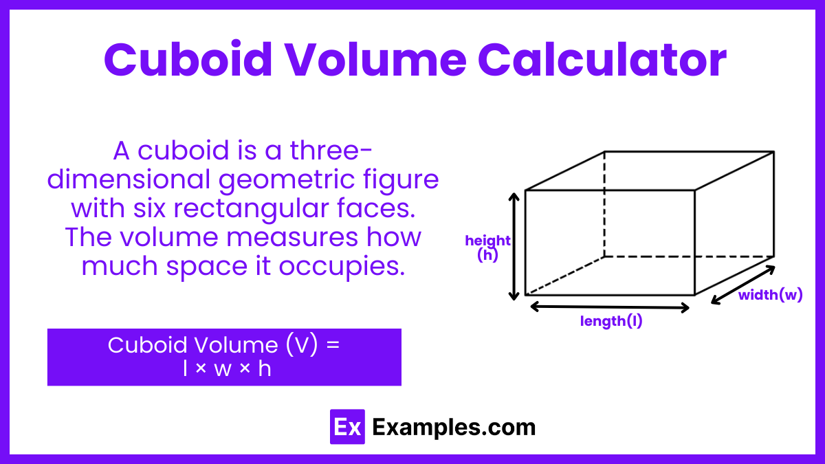 Cuboid Volume Calculator