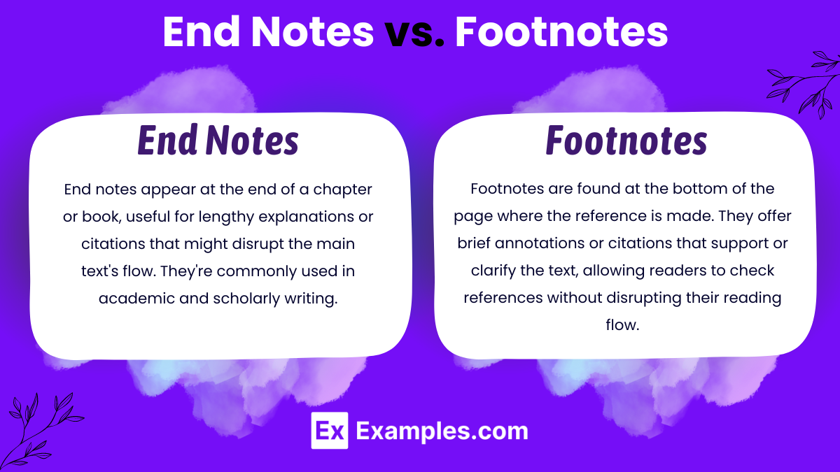 End Notes vs. Footnotes