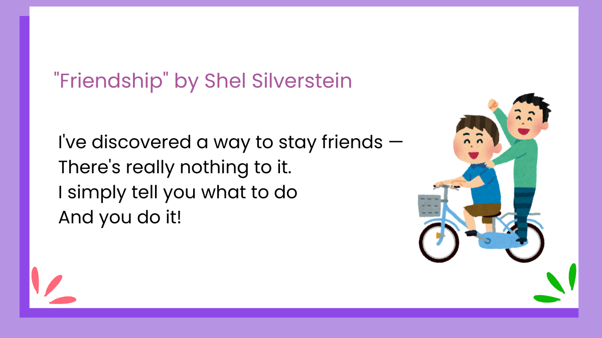 Friendship by Shel Silverstein