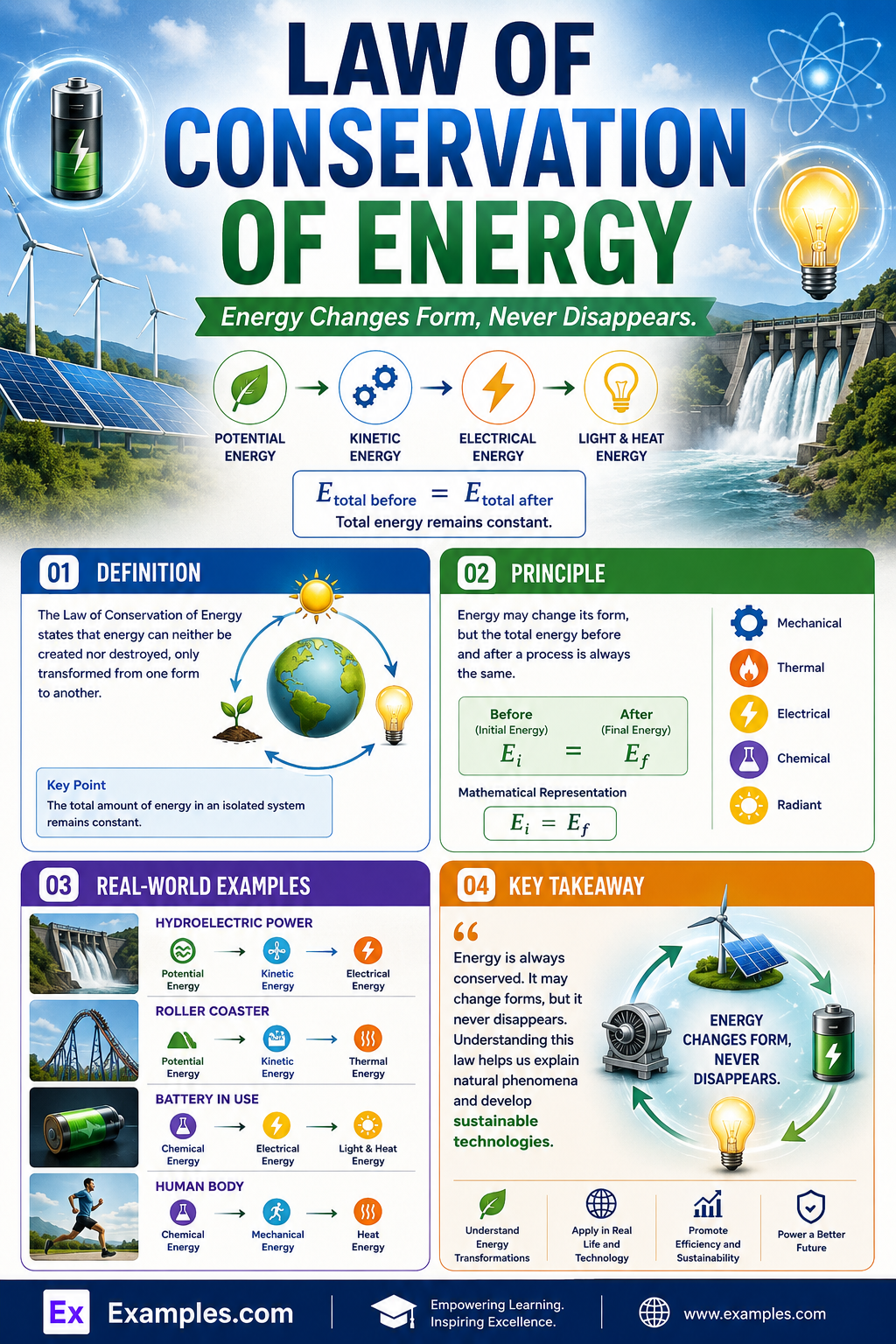 Law of Conservation of Energy – Examples, Definition, Uses, FAQ’S