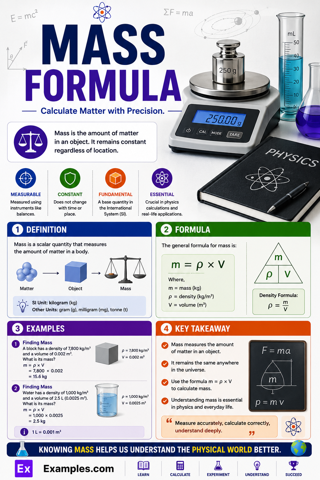 Mass Formula – Formulas, Usages, Examples Problems